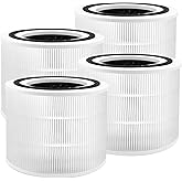 240 Replacement Filter Compatible with 240 Air Cleaner Purifier, 3-in-1 HEPA 14 Filter Replacement, 4 Pack