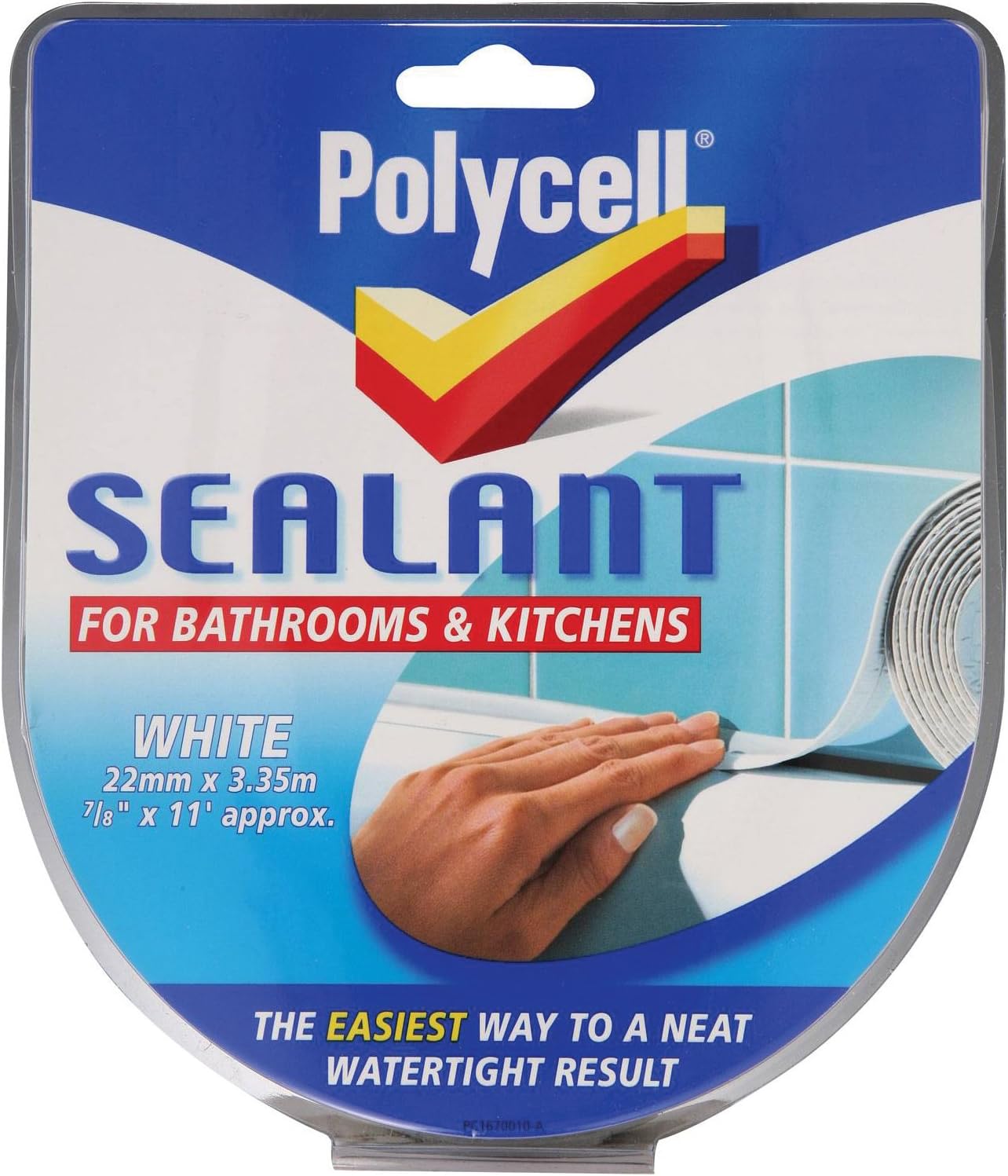 PolycellSSBKWH22 22mm Bathroom/Kitchen Sealant Strip - White