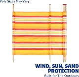Yello Beach & Camping Windbreak 8 Pole Sun Shelter 150 x 462 cm Orange Stripe view 4