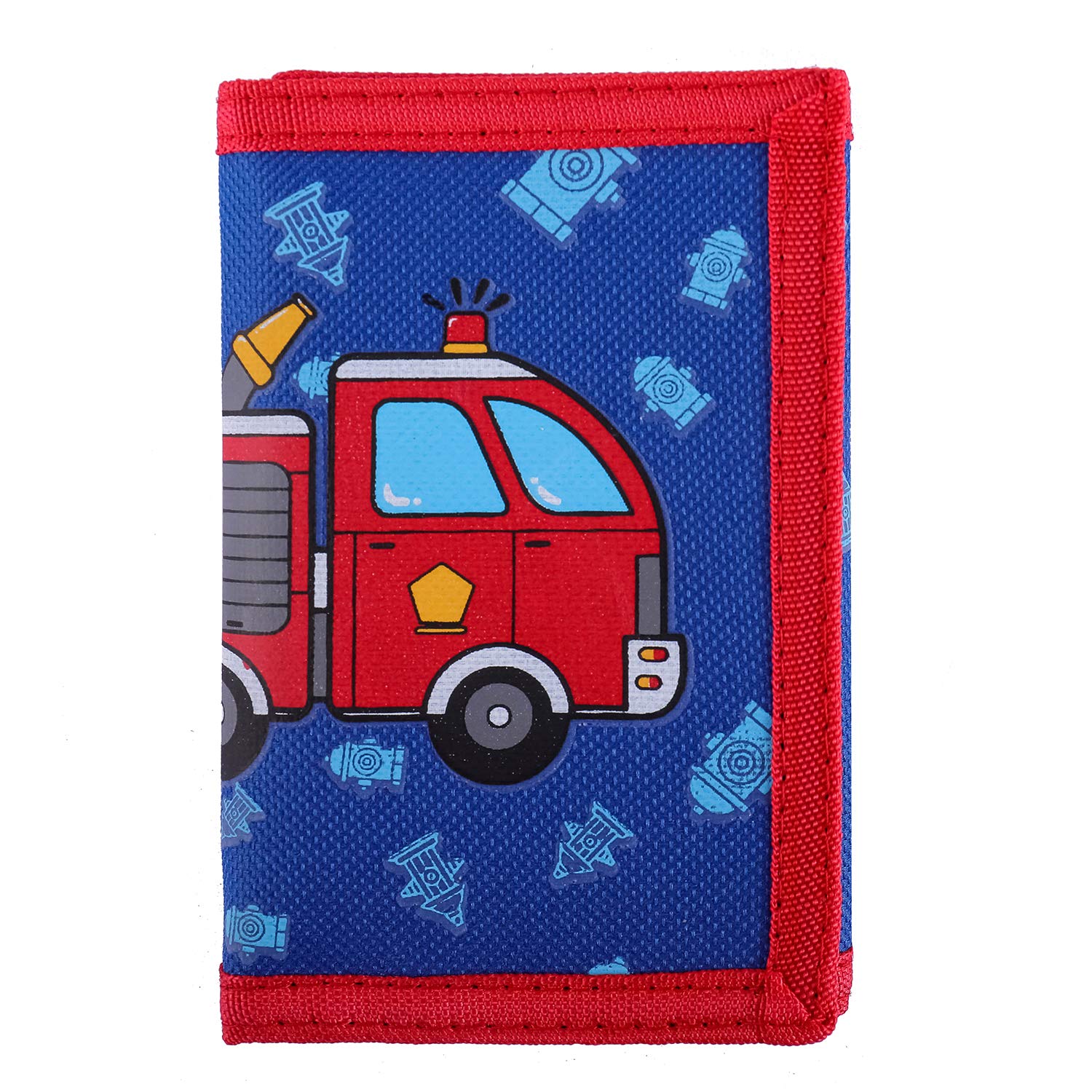 sundee RFID Blocking Wallet for Kids/Slim Cartoon Wallet with Zippered Pocket/Trifold Canvas Outdoor Sports Wallet, Truck