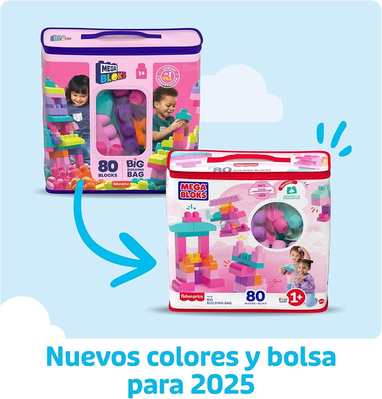 First Builders Bolsa Grande de 80 Bloques, Rosa