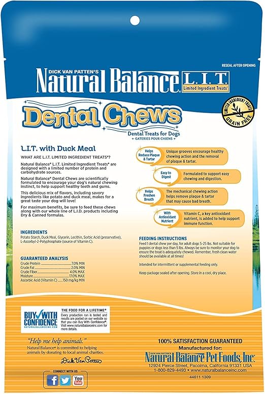 natural balance dental chews mini