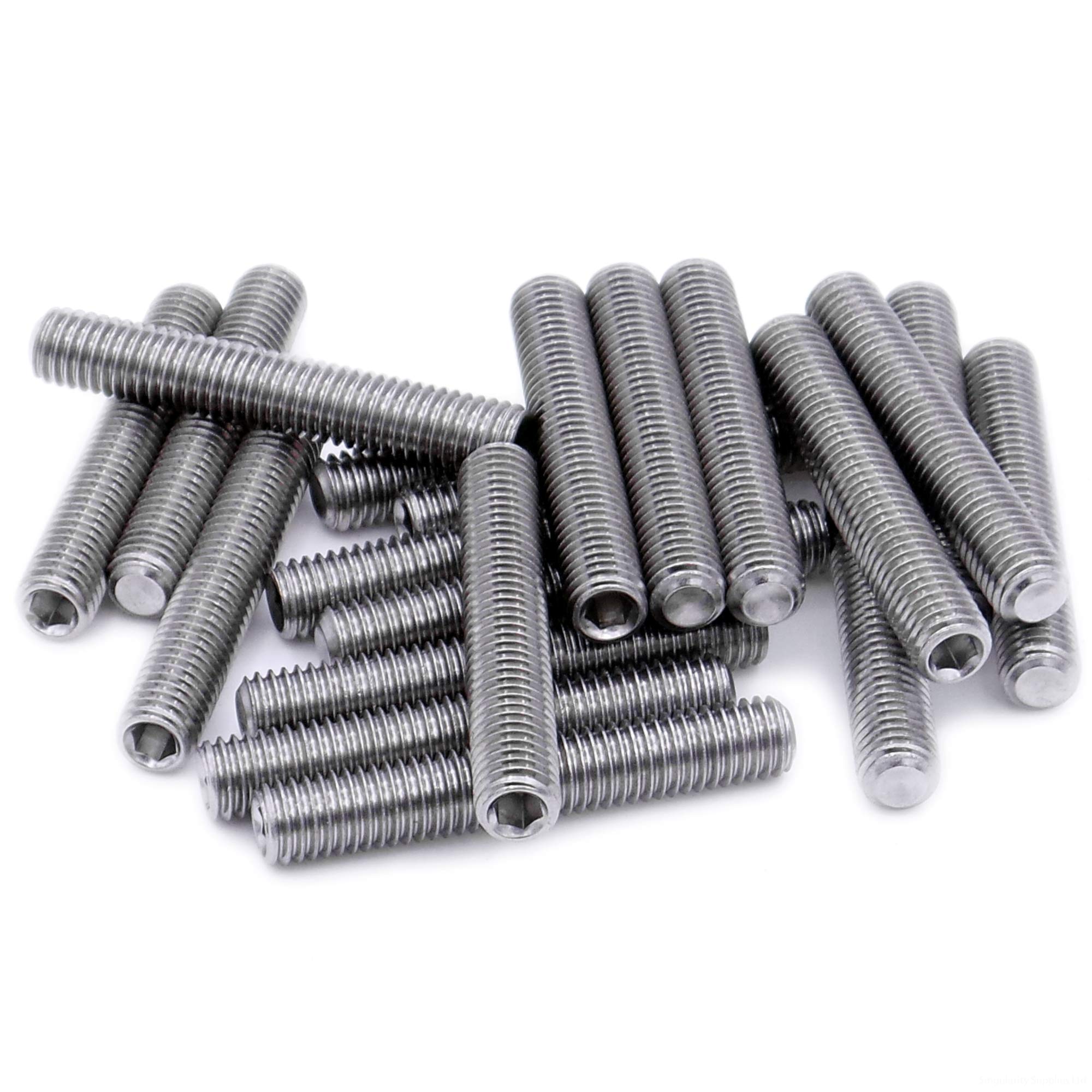 M5 (5mm x 25mm) Hex Socket Grub Screw (Cup Point) - Stainless Steel (A2) (Pack of 20)