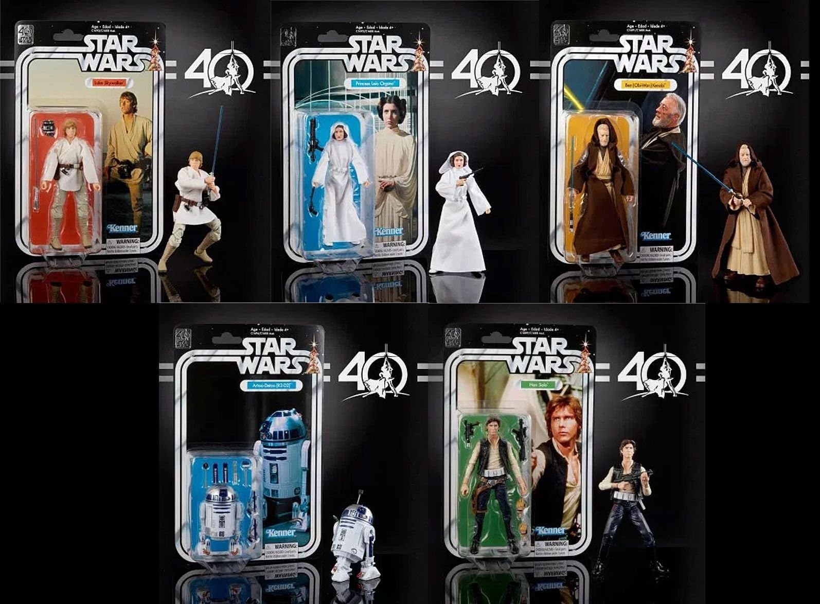 Star Wars The Black Series 40th Anniversary Action Figures Wave 1 FULL Set Of 5