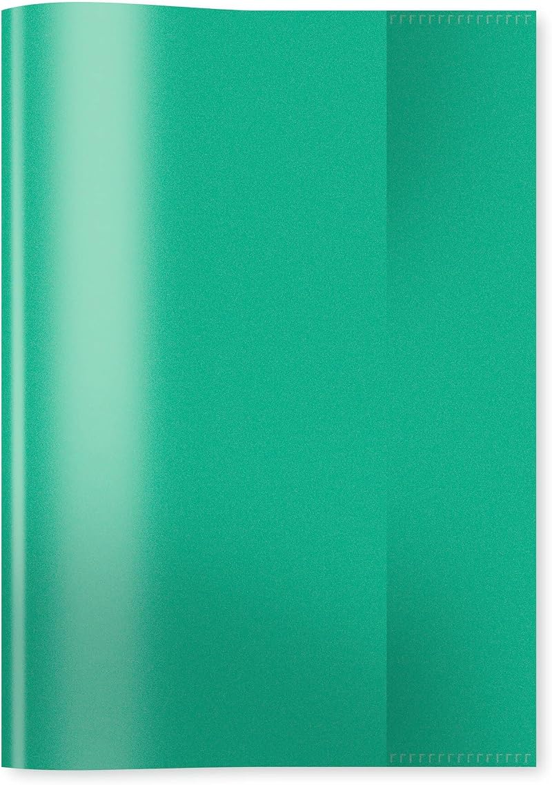 HERMA A5 Clear Exercise Book Cover Green PVC Free 7485