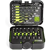 GRIPEDGE Tools | 14PC G-FORS Extractor Set | Sizes #1 - #7 | Left Hand Drill Bits Included | Removes Broken Studs, Stripped Bolts/Screws | Includes Premium Plastic Case with Foam Insert |