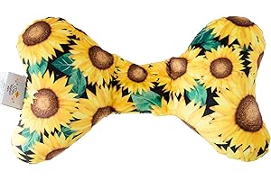 Original Baby Elephant Ears Head Support Pillow for Stroller, Swing, Bouncer, Changing Table, Car Seat, etc. (Luxe Edition Sunflower)