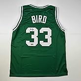 Facsimile Autographed Larry Bird Boston Green Reprint Laser Auto Basketball Jersey Size Men's XL