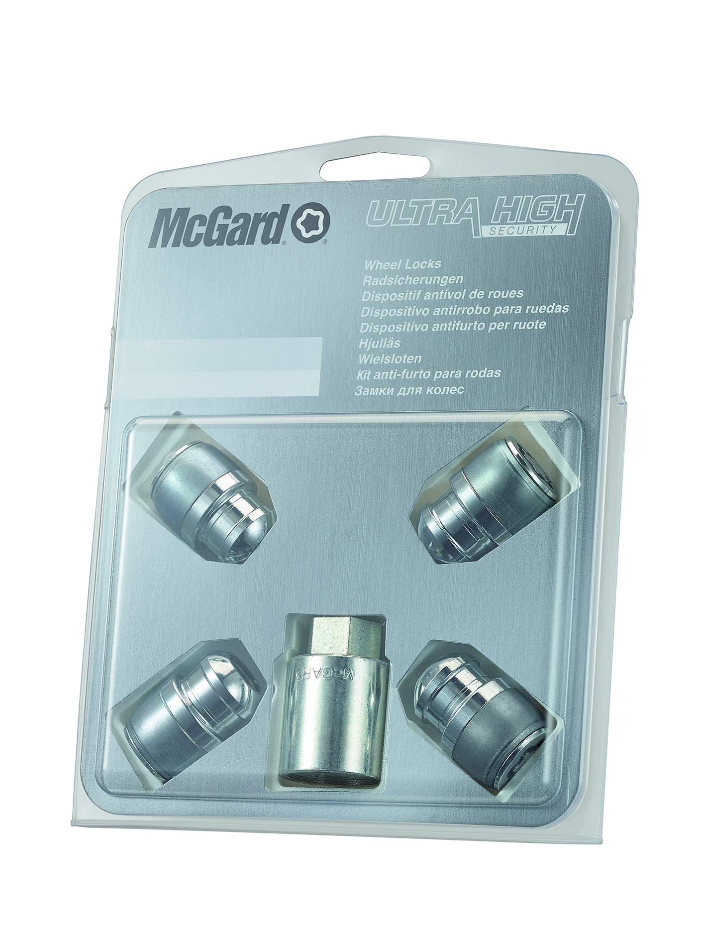 McGard Lock Nuts (Ultra High Security SL M12 x .1.5, spherical base R12, total length (l2): 35.0 mm, opening of the 19 mm Wrench