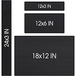 Jingmore 4 Pcs Thick Rubber Bar Mats for