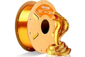 ERYONE Silk PLA Filament for 3D Printer, 1.75mm +/- 0.03mm, 1kg (2.1LBS)/Spool, Liquid Gold
