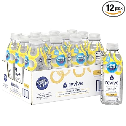 Amazon Com Nestle Pure Life Revive With Magnesium Lemon Flavor 20 Fl Oz 12 Pack Grocery Gourmet Food