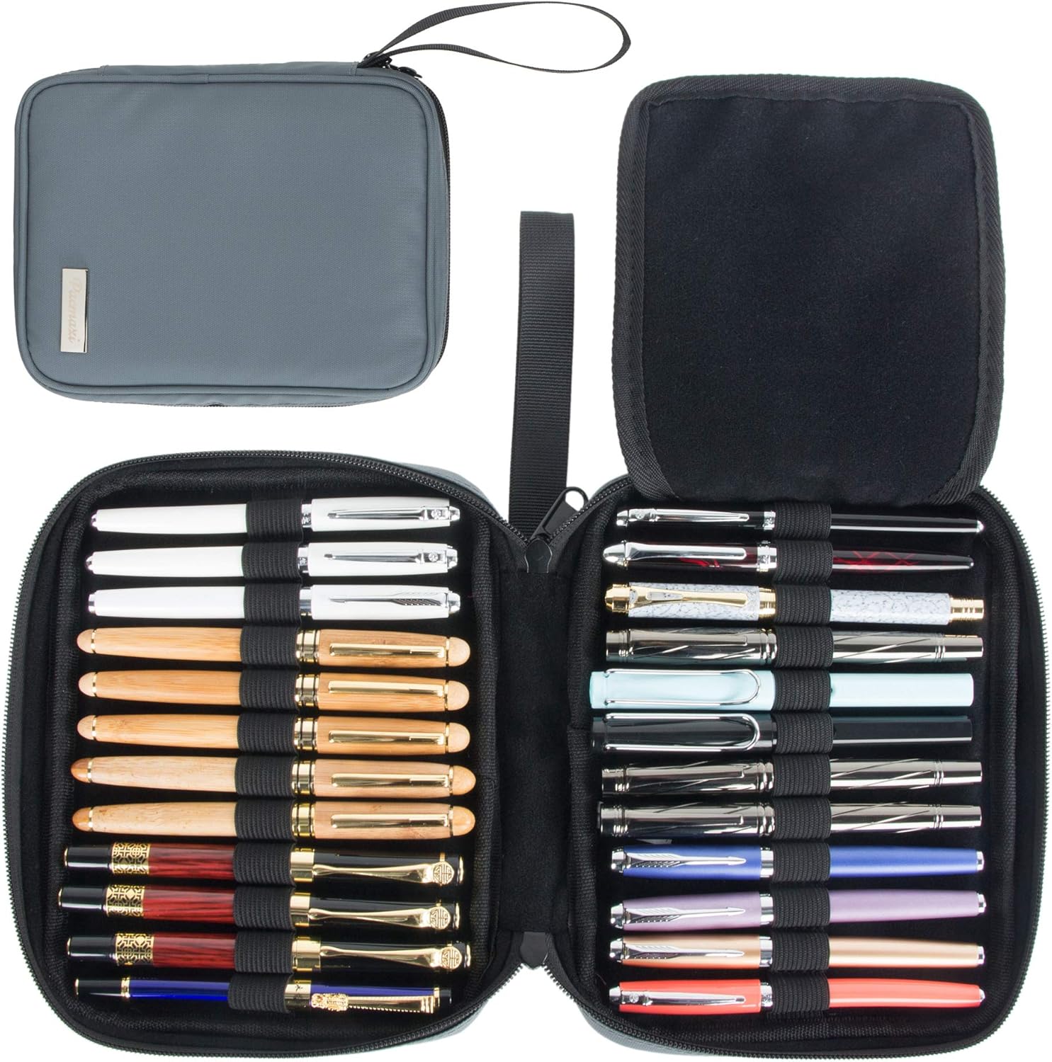 24 Fountain Pen Collector Organizer, Rollerball Pen Display
