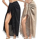 Rossopesca Sarong Wraps for Women Beach Cover Up Bikini Bathing Suit Swimsuit Scarf Pareo Beach Wrap Skirt Coverups