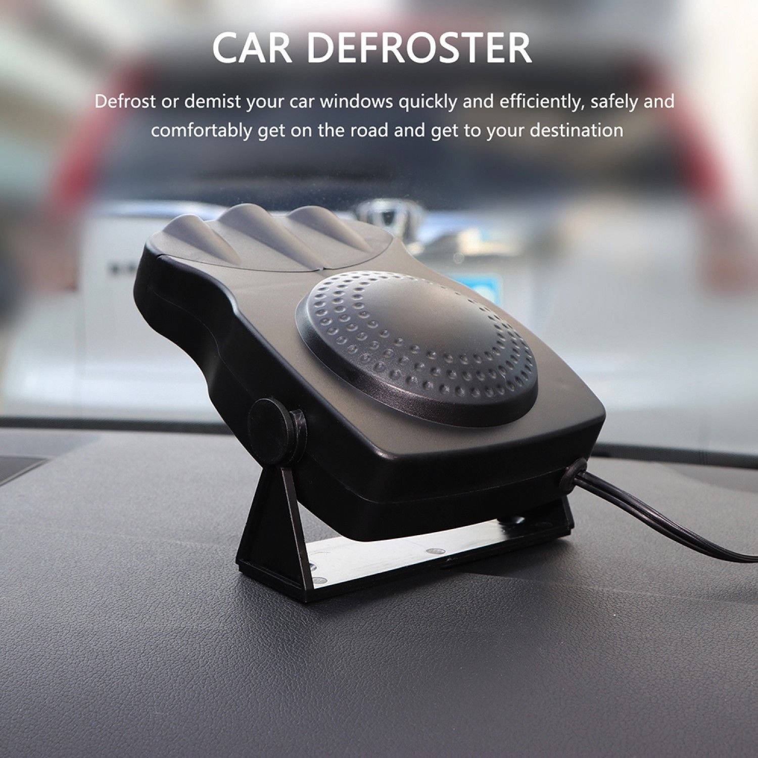 Portable Car Heater Fan, ixaer Car Vehicle Heating Cooling Fan 30 Seconds Fast Heating Quickly Defrosts Defogger 12V 150W Auto Ceramic Heater Cooling Fan 3-Outlet - Winter Auto Windscreen Heater Fan