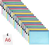 Vicloon A6 Zip Lock Mesh Document Bags 20Pcs Multicolor Clear PVC File Wallets view 1
