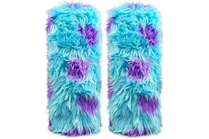 Pinsway Womens Furry Leg Warmers, Vibrant Stylish Fluffy Booot Cuffs Cover Halloween Party Costume Festival Accessories