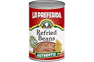 La Preferida Authentic Refried Pinto Beans – Homemade taste of traditional creamy frijoles refritos. 4 simple ingredient, 16 oz (Pack of 24)