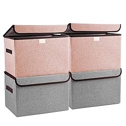 Bagnizer Linen Fabric Foldable Storage Cube Bin