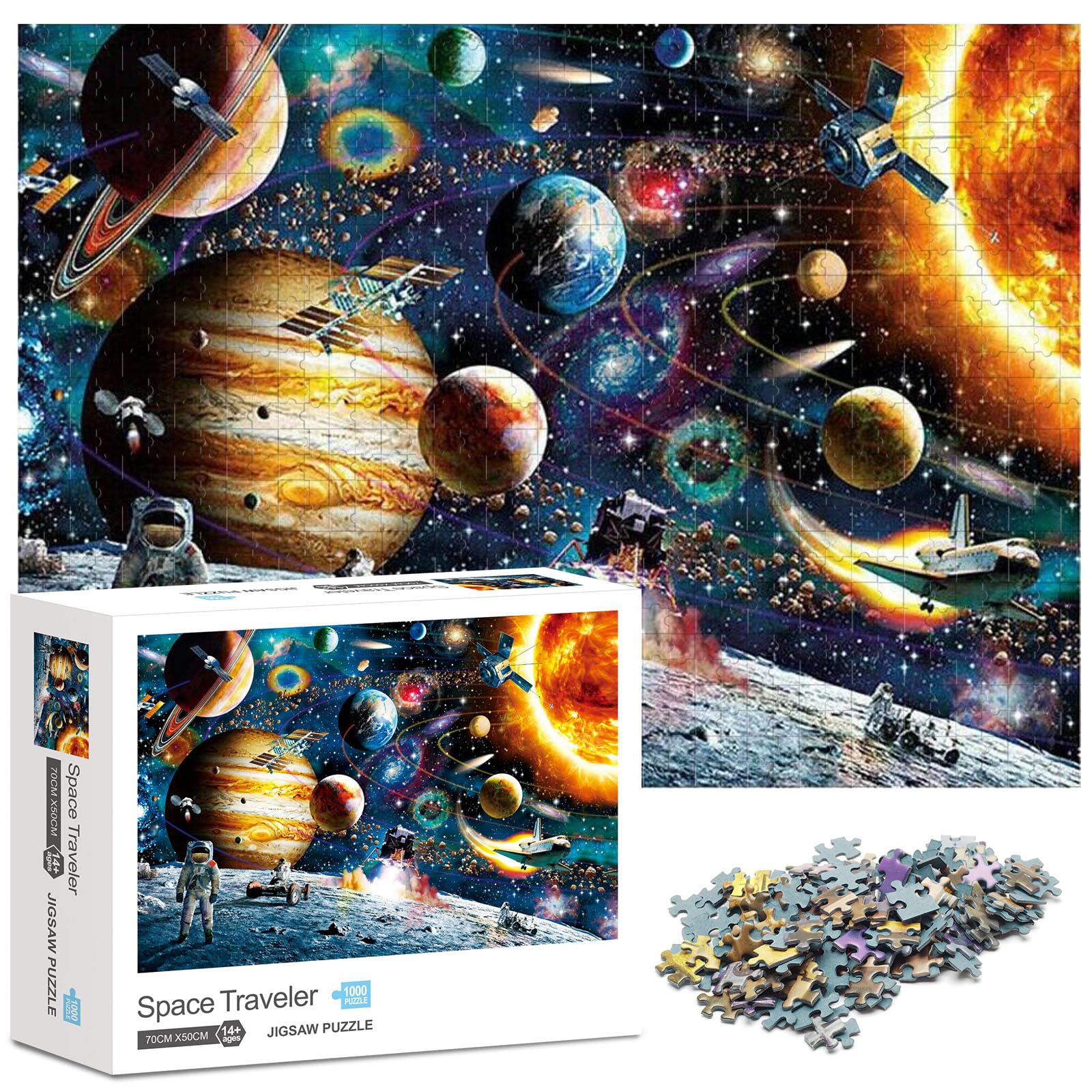 Ledeak 1000-Piece Jigsaw Puzzle for Adults & Teens, Interstellar Explorer, Modern Style, Unisex, 1 Set, 1000 Pieces, 1 Puzzle, 12+ Years