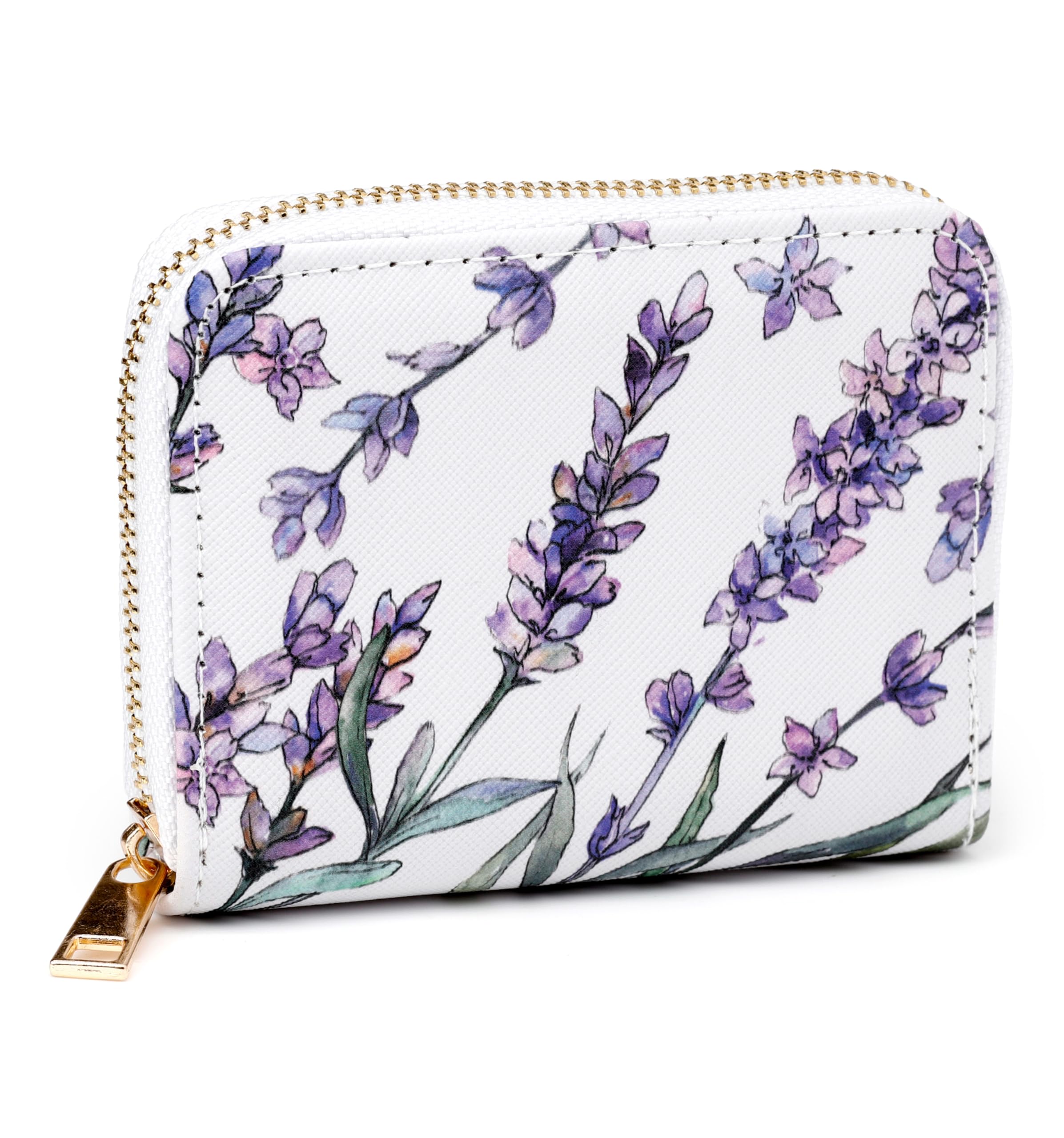 Puckator Lavender Fields Pick of The Bunch Zip Around Small Wallet Purse - Ladies Women's Womens Slim Purses Wallets Wallet for Women Coin Pouch Purse Men Card Holder with Zip Small Cash Wallet UK