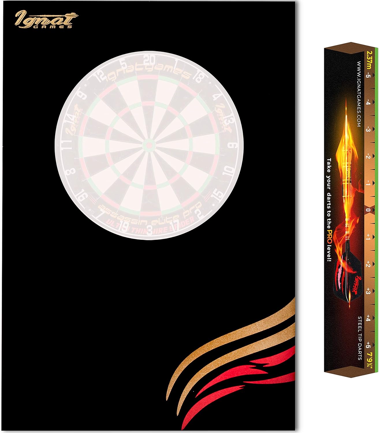 IgnatGames Dart Board Wall Protectors - EVA Foam Dartboard Backboard for Sisal/Bristle Dartboards - Rectangular Dartboard Surround : Sports & Outdoors