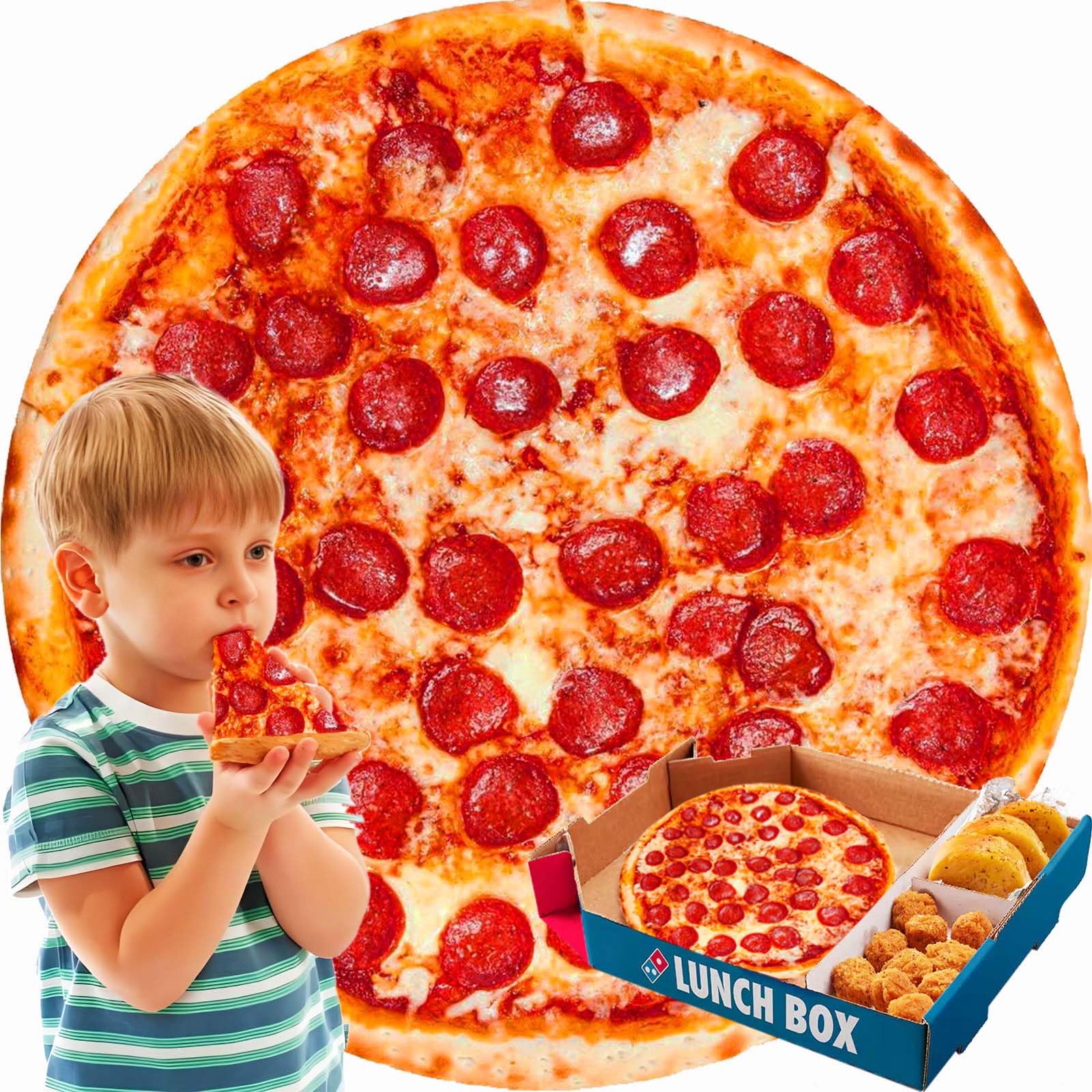 Pepperoni Pizza Blanket Baby Stuff Shower White Elephant Gifts for Kids Throw Blankets Wrap Swaddle Toddler Boy Girl Party Novelty Gag Pets Soft Fleece 40in