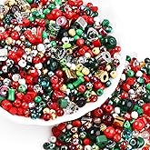 LEGENTLISUR Christmas Glass Seed Beads Red Green Tiny Loose Beads for Bracelet Necklace Earring Jewelry Making Christmas Gifts DIY Ornament Kit
