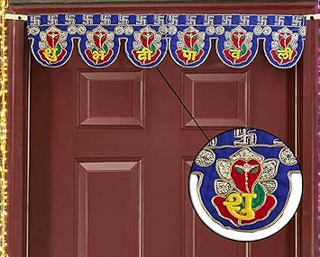 Buy Tied Ribbons Handmade Door Hanging Ganesha Bandanwar Toran For