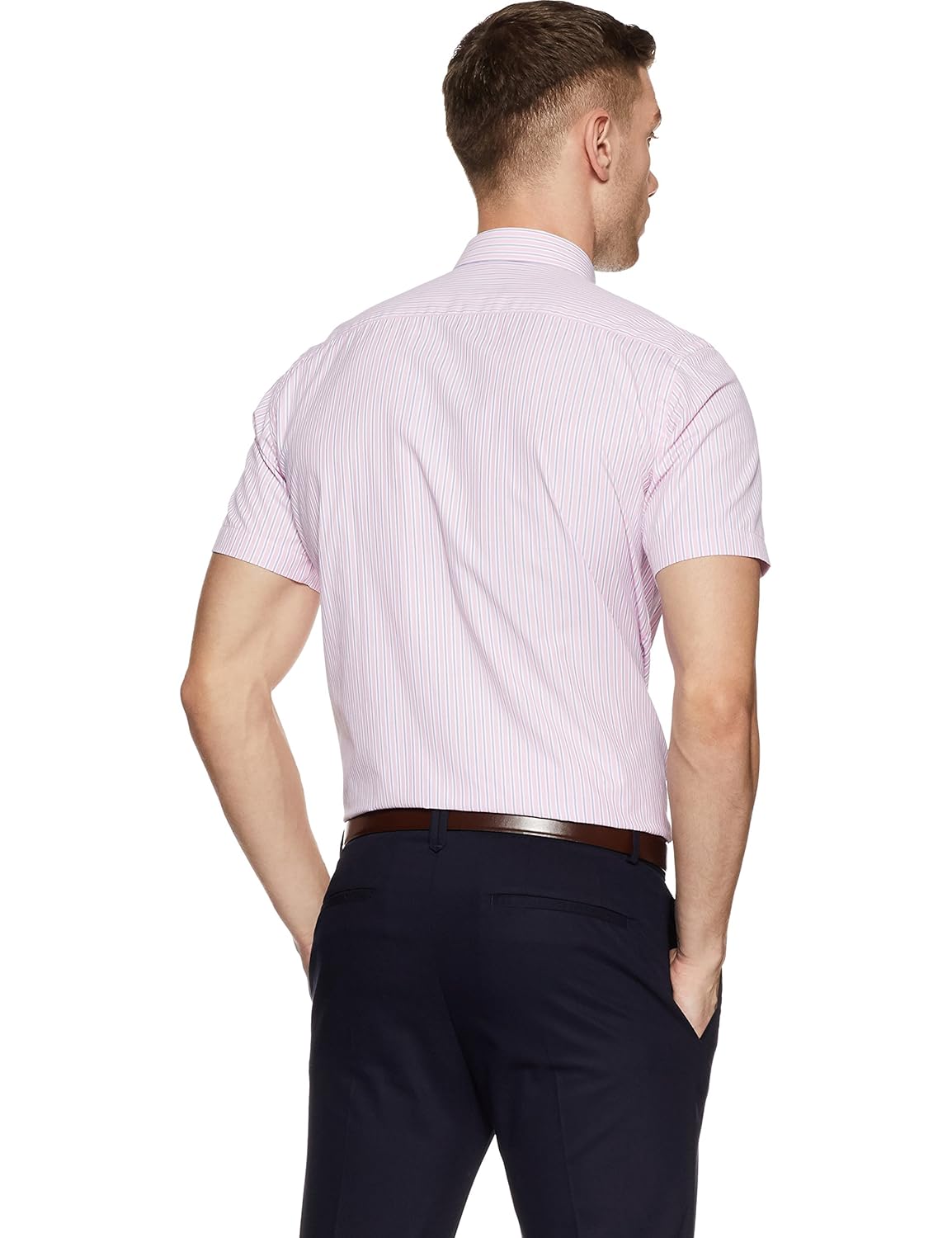 next look men's solid regular fit formal shirt