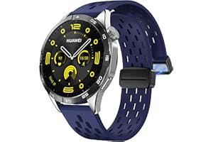 LYSMVIVI Sport Watch Band 18mm 19mm 20mm 22mm Quick Release Silicone Magnetic Sweatproof Breathable Watch Band for Men Women, Soft Silicone Sport Watch Strap