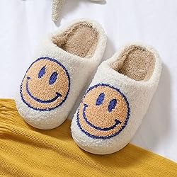 KEYUSHOP Happy Face Slippers for Kids Smile Face