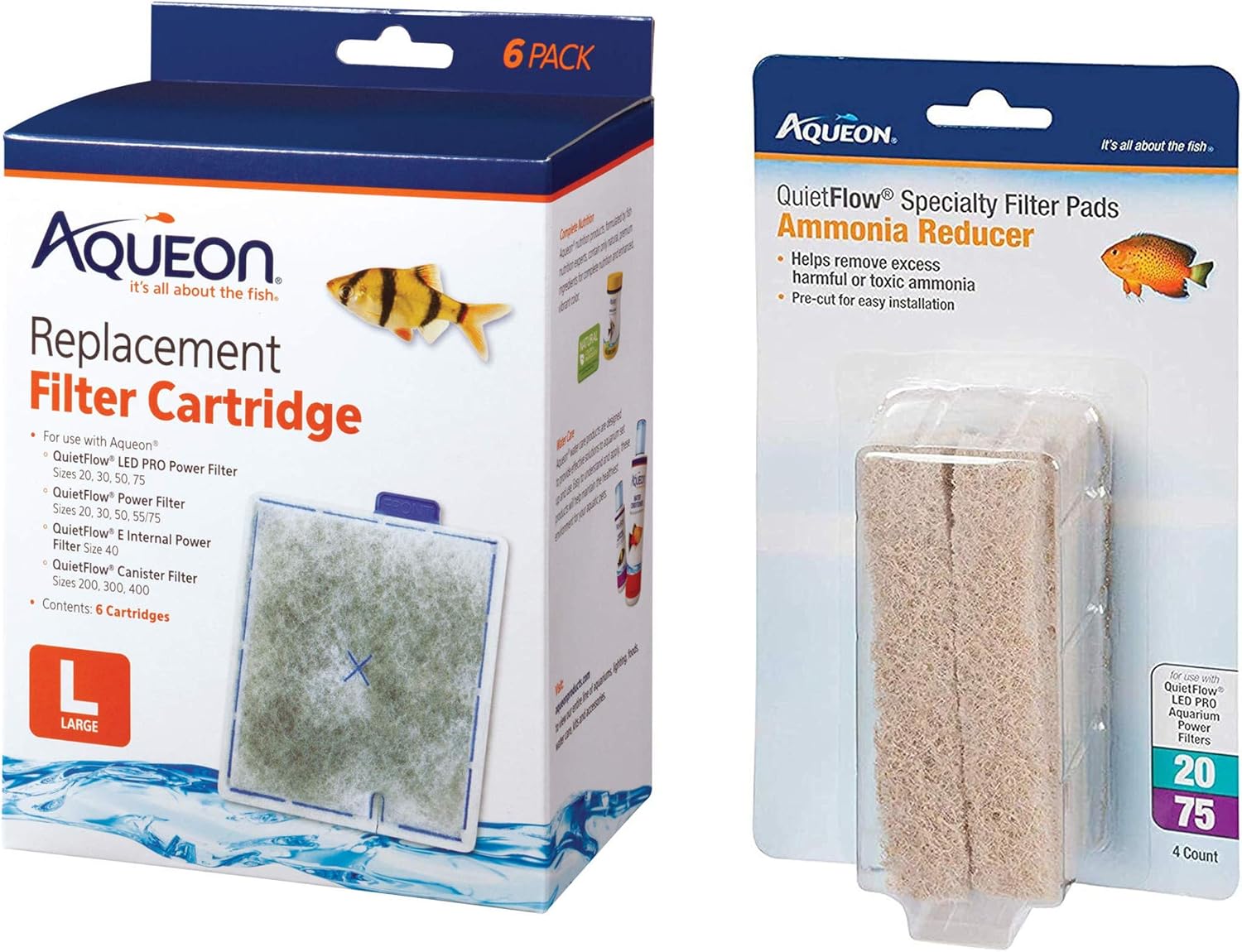 Aqueon Bundle QuietFlow 20, 30, 50, 55 & 75 Filter