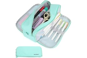 GERMUN Large Capacity Pencil Case, School College Office Pen Pouch Pencil Bag, Multifunctional Cosmetic Stationery Bag Pouch Holder Organizer for Teen Girl Boy Men Women Adult Lake Blue