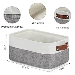 DULLEMELO Storage Baskets for Shelves, Small Fabric
