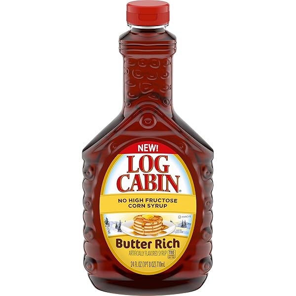 LOG CABIN BUTTER RICH SYRUP FOR PANCAKES & WAFFLES, 24 OZ