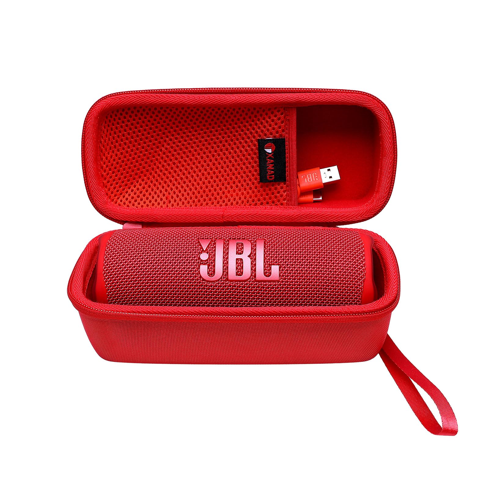 Photo 1 of **JUST THE CASE**
XANAD Hard Case Compatible with JBL FLIP 7/6/5/4 or FLIP Essential or Sono Roam 2/1 Waterproof Portable Speaker- Travel Carrying Storage Protective Bag?Red?
