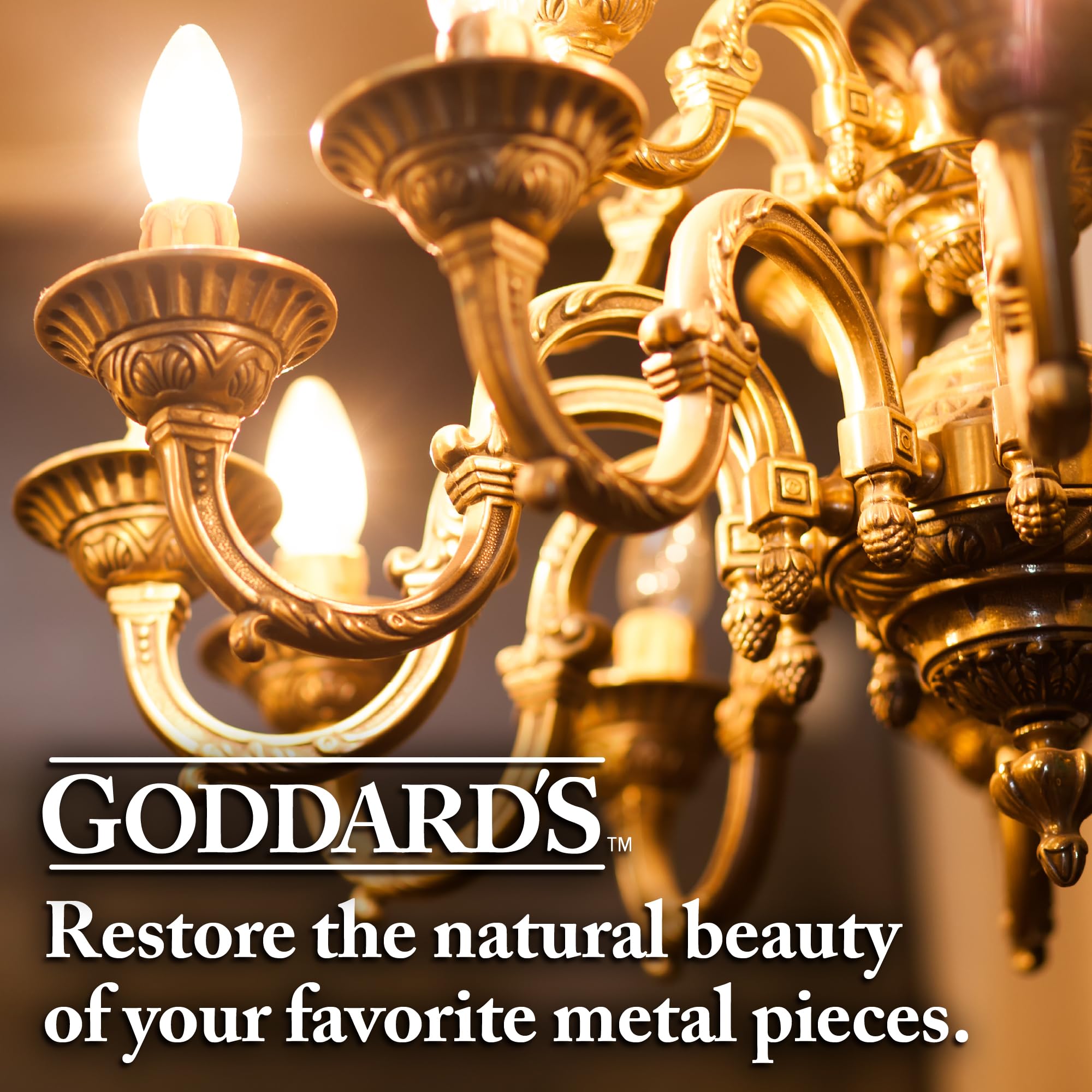 Goddard’s Copper & Brass Polish, Copper Cleaner & Brass Cleaner for Long-Lasting Shine, Metal Polish for Pewter, Chrome & More, Metal Polishing Compound (7oz)