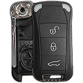 KeylessOption Keylesss Entry Remote Key Fob Uncut Car Flip Key Shell Case Cover