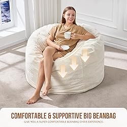 Hobestluk 3ft Bean Bag Chairs for Adults Large
