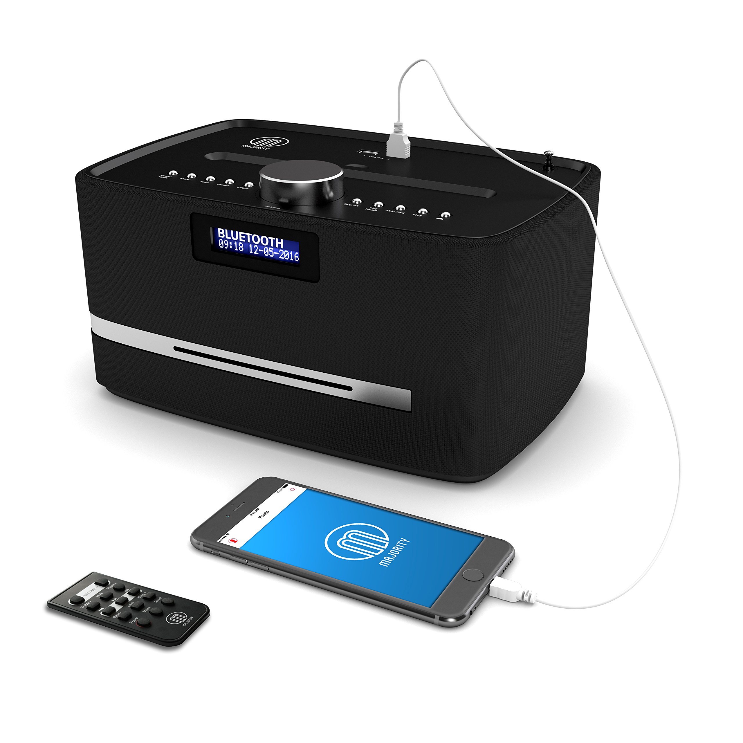 Majority Castle DAB/DAB+ Digital FM Radio Bluetooth Wireless CD