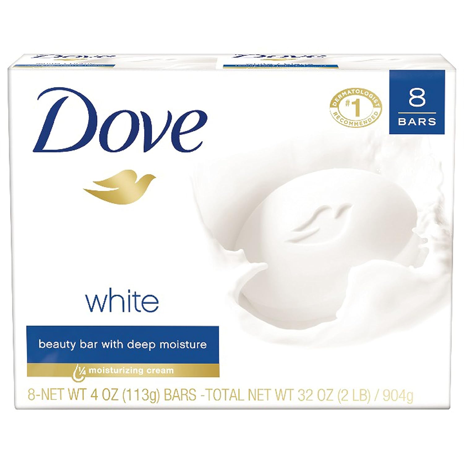 Dove Beauty Bar White 4 Oz 8 Bar