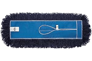 Nine Forty 24-Inch Premium Nylon Dust Mop Replacement Head - Heavy Duty Mop Head Refill for Industrial, Commercial, and Residential Cleaning - Dry Floor Duster for Hardwood Surfaces - Blue (1-Pack)