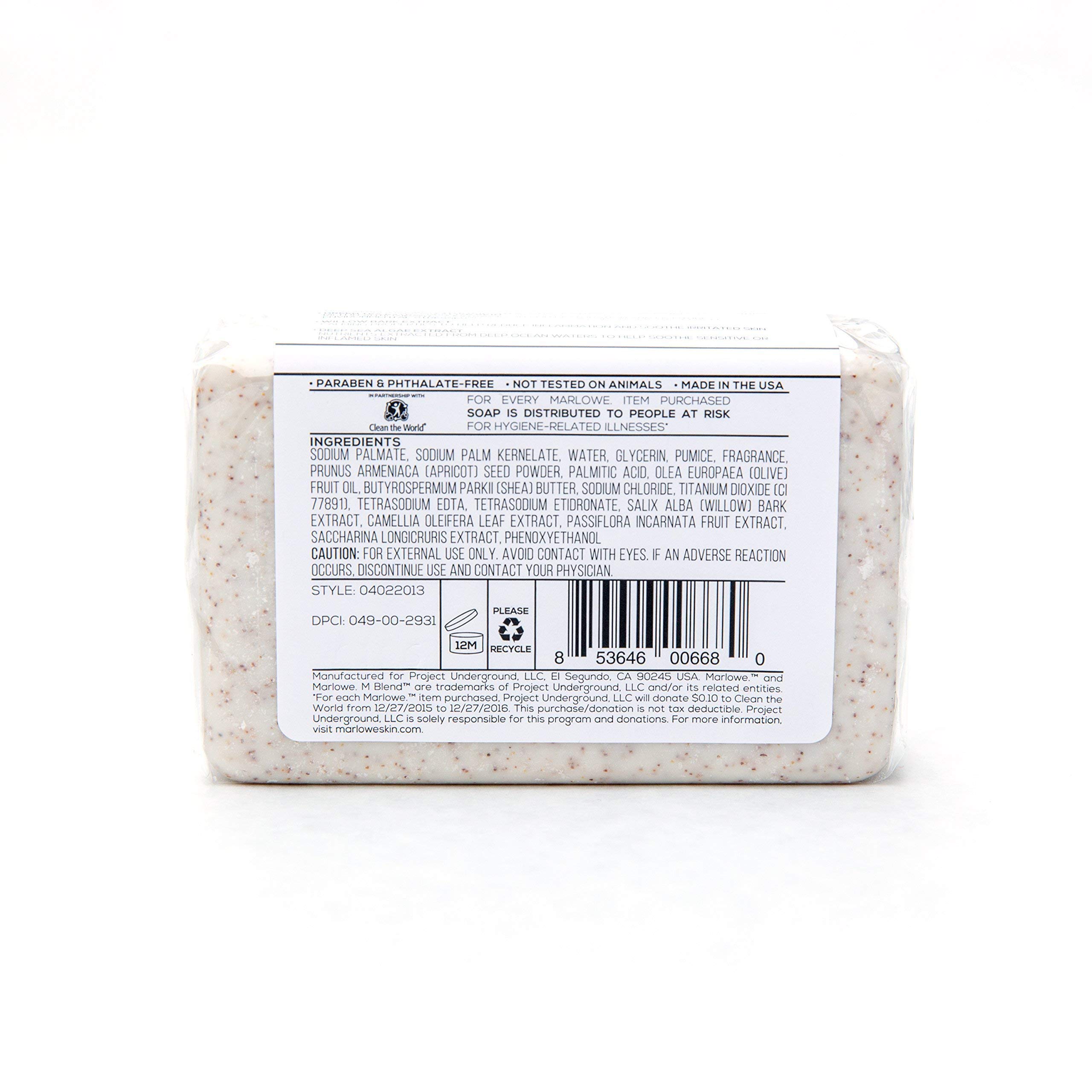 marlowe men's body scrub soap