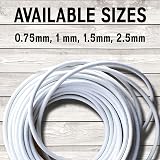 Primes DIY 3 Core White 3183Y Flexible PVC Mains Cable 1.5mm 1m BASEC view 7