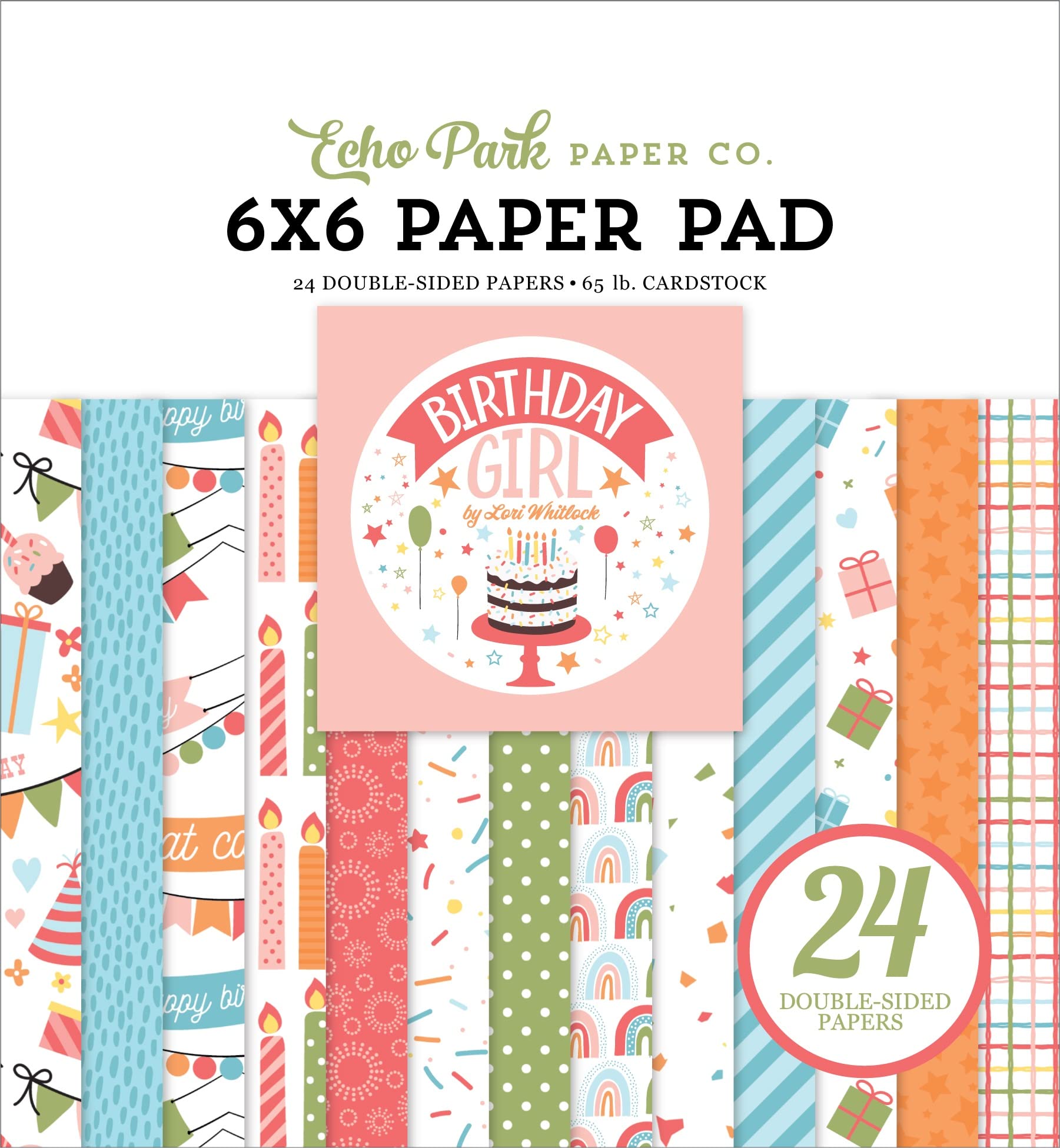 Echo Park Double-Sided Paper Pad 6"X6" 24/Pkg-Birthday Girl IG262023