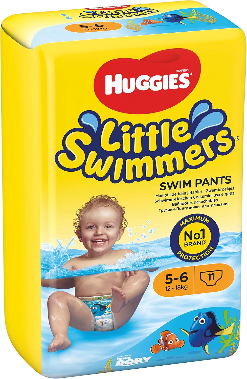 Huggies Little Swimmers, Swim Nappies, Size 5-6, 33 Pants, Maximum Protection Swimming Nappies with Leak Guards - Image 4