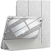 JETech Glitter Case for iPad (A16) 11th/10th Generation (2025/2022) with Pencil Holder, Cute Sparkly Slim Cover for Kids and 