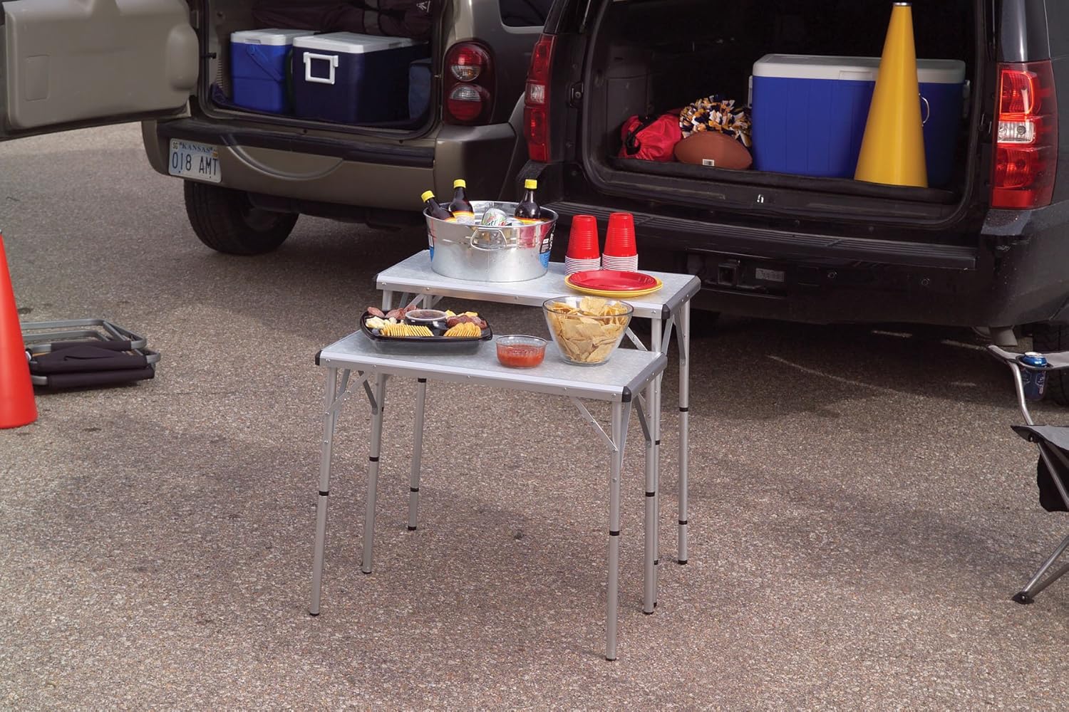 Coleman Pack-Away 4-in-1 Adjustable Height Folding Camping Table : Camping Tables : Sports & Outdoors