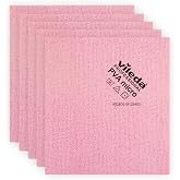 Vileda Professional | PVA Microfiber Cloth Red | All Purpose Cleaning Shammy | Synthetic Chamois Towel | Smooth &amp; Absorbent Materials | 5 Pack